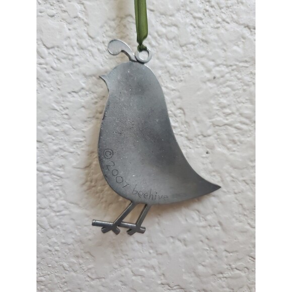 Beehive Kitchenware Company 2007 Quail Bird Ornament Christmas Holiday Pewter 4" - Picture 4 of 6